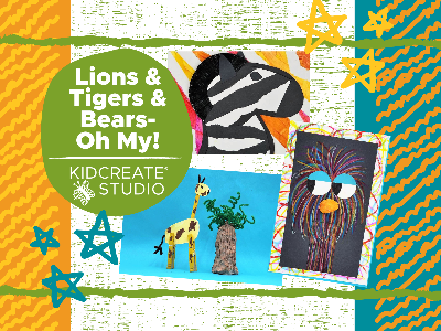 Kidcreate Studio - Fresno. Lions & Tigers & Bears OH MY! (18 Months-6 Years)